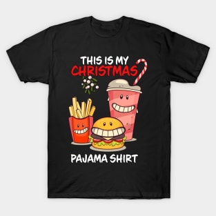 This Is My Christmas Pajama Shirt Happy Hour Family Matching Christmas Pajama Costume Gift T-Shirt
